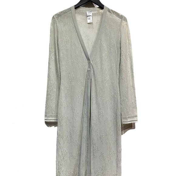 Hervé Léger Green Long Flower Cardigan - Picture 1 of 8